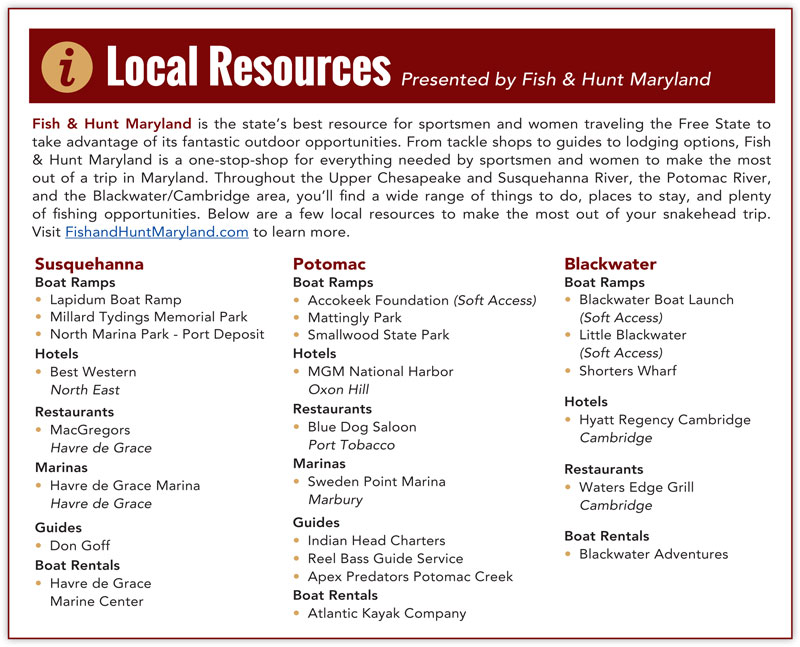maryland snakehead fishing resources