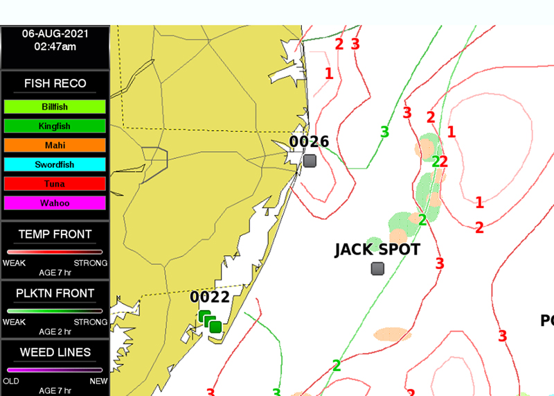 siriusxm sst and chlorophyll chart for offshore fishing